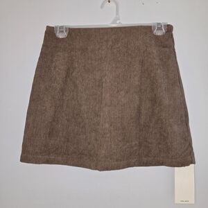HALARA Corduroy Mini Skirt - Brown